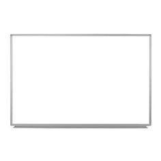 an empty whiteboard on a white background