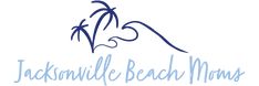 the logo for jacksonville beach mommys, which is located in front of a palm tree