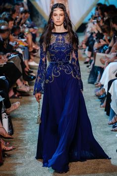 Haute Couture Style, Marine Uniform, 파티 드레스, Couture Mode, Blue Gown