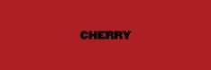 the word cherry on a red background