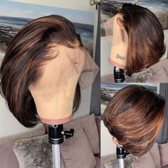 Bob Frontal, Blonde Bob Wig, Bob Lace Front Wigs, Hair Ombre, Short Black Hairstyles, Short Bob Wigs, Front Lace Wigs Human Hair, Lace Hair, Frontal Wig