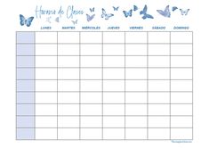 a printable calendar with blue butterflies and the words, mama of chaos on it