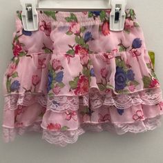 Nwt Enchanted Garden Pink Ruffle Floral Skirt Size 3t. See Pics For Details Dreamy Fashion, Floral Clothes, Blue Plaid Skirt, Street Skirt, Fruits Magazine, Winged Girl, Old Navy Toddler Girl, Skirts Flowy