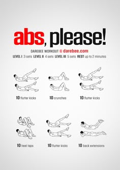 an exercise poster with instructions to do abss