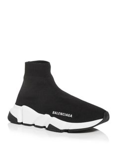 Balenciaga Women's Speed Knit High Top Sneakers Designer Winter Sneakers For Streetwear, Nike Sock Top, Black Balenciaga Sneakers, Tenis Balenciaga, Balenciaga Sneaker, Shoes Balenciaga, Sneaker Outfits Women, Black Balenciaga, Sneakers And Socks