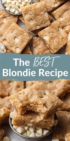 the best blondie recipe is made with white chocolate and marshmallows