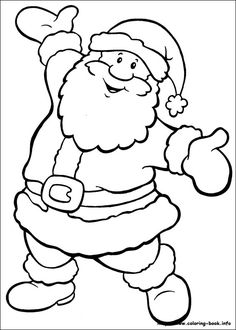 santa clause coloring page for kids to print and color on the christmas holidays season is here