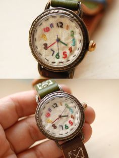 love Fun Watches For Women, Embroidery Watch, Weird Watches, Fun Watches, Weird Watch, Funky Watches, Diy Watch, Unique Watches, Watch Diy