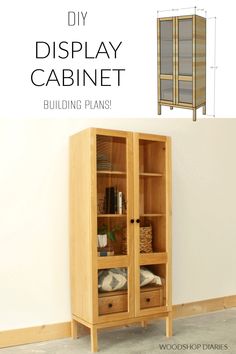 the diy display cabinet building plans is easy to build and can be used for storage