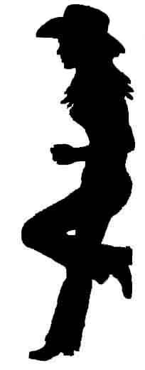 the silhouette of a person wearing a hat and sitting on a stool with his legs crossed