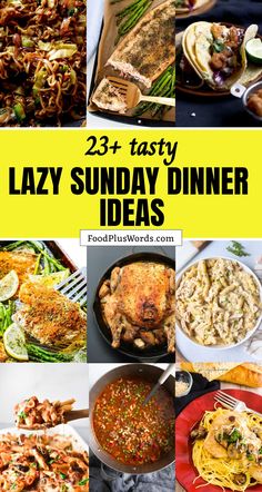 Sundays are the best for tasty, cozy meals! Check out these simple dinner recipes with just a few ingredients – so easy! They're perfect for relaxed weekends when you want to chill with your family. Enjoy a fantastic Sunday with these easy but delicious meal ideas that are sure to make everyone happy at the dinner table. Lazy Sunday dinner choices include quick dishes, comforting favorites, casseroles, and more. Have a lovely evening of yummy food and quality time together with your loved ones! Simple Sunday Dinner Meals, Salmon Risotto, Simple Dinner Recipes, Lazy Lasagna, Lazy Dinners