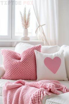 pink throw pillow white couch living room decor idea Throw Pillows White Couch, White Couch Living Room Decor, White Couch Living Room