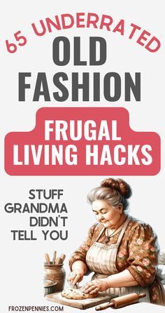 an old fashion frugal living hacks poster