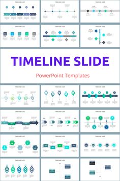 the ultimate powerpoint slider template is shown in blue, green and pink colors