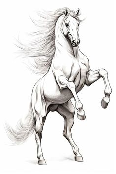 This breathtaking sketch captures the spirit of a horse mid-rear, its flowing mane illustrating a sense of freedom and motion. Inspired by tales of wild mustangs galloping across the plains, the artist sought to convey the untamed beauty and grace of these magnificent creatures. Each stroke tells a story, celebrating strength and elegance in perfect harmony.   #HorseArt #SketchDrawing #AnimalIllustration #ArtisticExpression #WildSpirit #EquineBeauty Abstract Horse Art, Awkward Family Photos, Abstract Horse, Wild Mustangs