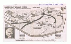 a diagram of the inside sydney's tunnel system, with information about its workings