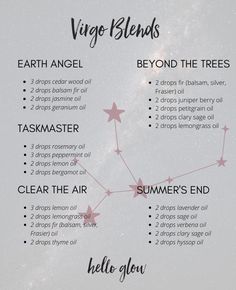 Virgo Scents, Virgo Essential Oil Blend, Perfume Oil Recipes