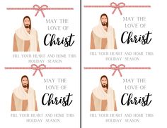 two christmas cards with the words, may the love of christ fill your heart and home this holiday season