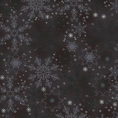 a black background with white snowflakes on it