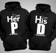 Matching Couple Hoodies I Love Her Personality I Love His Dedication Easy 30 day return policy Bf And Gf Hoodie, Couples Matching Clothes, Couple Hoodies Relationships, Unique Hoodies Design, Couples Hoodies Ideas, Bf And Gf Matching Outfits, Couple Clothes Matching, Cute Couple Stuff, Couples Items