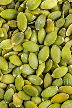 pistachio nuts are shown in close up