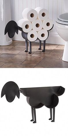 there are toilet paper rolls in the shape of animals