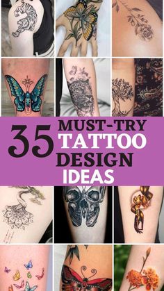 many different tattoos are shown with the words 75 must try tattoo design ideas on them