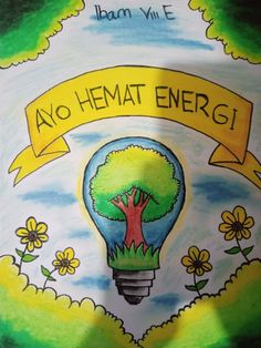 a drawing of a light bulb with a tree inside and the words ao hemat energy above it