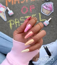 Unghie Sfumate, Pastel Nail, Colorful Nails, Festival Nails, Funky Nails, Purple Nails