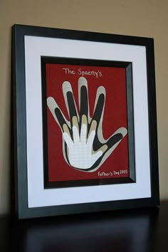 an image of a hand print in a frame