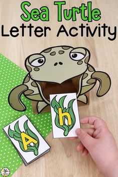 the sea turtle letter activity is an easy and fun way to learn letters with kids