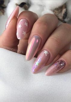 Almond Nail Art, Unghie Nail Art, Sharp Nails, Almond Nail, Nail Tattoo, Popular Nails, Fancy Nails, Nail Shapes