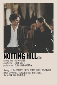 an advertisement for the movie notting hill with two people sitting next to each other