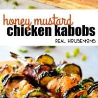 chicken kabobs are served on a plate with sauce