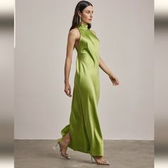 Reposhing This Item I Purchased From @Christinaslair. Loved It, But Ready To Rotate For Something New. Questions? Leave A Comment Below! Maxi Dress Silk, Silk Maison, Pure Silk Dress, Silk Maxi, Split Dress, Maxi Dress Formal, Silk Maxi Dress, New Green, Sleeveless Maxi Dress