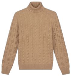 Classic Knit Turtleneck For Winter, Luxury Long Sleeve Polo Sweater For Winter, Luxury Polo Sweater With Ribbed Collar For Winter, Classic Knitted Turtleneck For Fall, Classic Fitted Sweater For Cold Weather, Classic Knitted Winter Turtleneck, Classic Brown Long Sleeve Turtleneck, Brown Classic Long Sleeve Turtleneck, Luxury Long Sleeve Cable Knit Sweater