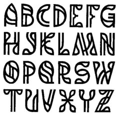 the alphabet is drawn in black ink on white paper, and it appears to be made from