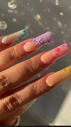 summer nails inspo long nails flowers colors rainbow aesthetic inspo check   • #nails #nailart #nailsofinstagram #u #manicure #beauty #nail #gelnails #nailsoftheday #nailsonfleek #nailstagram #nailsart #nailstyle #instanails #naildesign #love #acrylicnails #inspire #naildesigns #nailswag #nailpolish #nailsdesign #as #gel #nailtech #nailsnailsnails #unhas #fashion #nailartist #bhfyp #glitternails #makeup #pedicure #nailporn #instagood #nailsalon #nailsaddict #longnails #beautiful #hair #unhasdecoradas #ombrenails #coffinnails #nailpro #nailinspo #glitter #nailaddict #art #explorepage #style #nailsmagazine #like #instagram #lovenails #unhaslindas #unhasdegel #unhasdasemana #naturalnails #follow #girl Her Nails, Simple Acrylic Nails, Long Acrylic Nails Coffin, Nails Blue, Spring Equinox, Long Square Acrylic Nails, Nails Spring, Bling Acrylic Nails