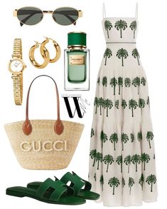 Green Beach Outfit, Old Money Beach, Old Money Vintage, Money Vintage, Outfit Modest, Vacation Outfits Women, Luxury Lifestyle Fashion, Green Beach, Stylish Summer Outfits