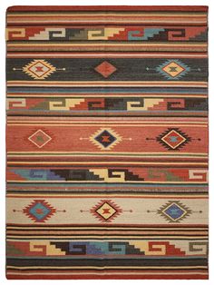 Artisan Kim 710 Red Kilim Woven Rug Native American Ornaments, Southwest Aesthetic, Native American Rug, Adventurous Design, Kilim Design, Wool Design, Kilim Beige, Kilim Pattern, Native American Design