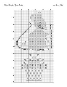 a cross stitch pattern with a mouse on it