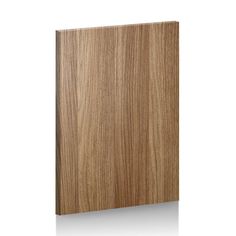 a wooden panel with white background