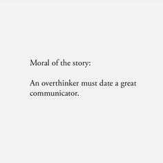 the words are written in black and white on a paper sheet that says,'coral of the story an overthiker must be a great communicator