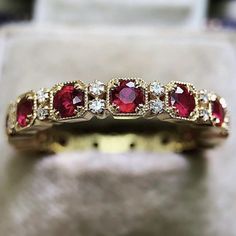 "18k Gold Plated Cz Crystal Red Stone Ring For Women, Ha4634-6 Size : 6 Jewelry Main Material: Brass Main Stone: Cubic Zirconia Occasion: Anniversary, Engagement , Gift, Party, Wedding Gender: Women's Available Size : 6, 7, 8, 9, 10" Bavaria Downs, Sister Rings, Luxury Wedding Rings, Red Stone Ring, Marriage Ring, Vintage Style Rings, Ruby Engagement Ring, Cubic Zirconia Jewelry, Gordon Ramsay