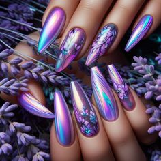 Vacation Nail Designs, Makeup Neutral, Alzheimer's Prevention, Metallic Nails Design, Designs For Short Nails, Polished Nails, Metallic Nail, Spring Nail Designs, Awesome Nails