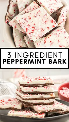 Peppermint Bark is a classic Christmas candy with just three ingredients! This easy candy bark with white chocolate, dark chocolate and a touch of peppermint is a great gift for everyone on your list. No Egg Peanut Butter Cookies, Peanut Butter Cookies No Egg, Peanut Butter Cookies Chocolate, Chocolate Peppermint Bark Recipe, Peppermint Bark Recipes, Christmas Candy Easy, Easy Christmas Candy Recipes, Chocolate Peppermint Bark, Easy Candy