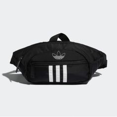 Official Adidas National 3 Stripes Waist Fanny Pack Black/White. New Without Tags Worn Across Your Body Or Around The Waist, This Handy Pack Stashes Just The Essentials. It's Made Of Lightweight Polyester And Has A Zip Pocket In Front To Keep Your Phone Or Keys Within Easy Reach. 100% Polyester Applique And Screen-Printed Branding. Zippered Main Compartment And Small Front Pocket. Key Fob In Front Pocket. Clip-Lock Closure. Jacquard Branded Webbing. Product Information One Size , Black/White Str Chanel Handbags Red, Louis Vuitton Handbags 2017, Chanel Handbags Black, Mesh Backpack, Webbing Belt, Original Bags, Prada Handbags, Pink Adidas, Waist Pack