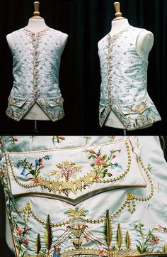 18th Century Waistcoat Pattern, Historical Garments, Pocket Embroidery, Costume Inspirations, Textile Tapestry