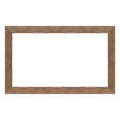 an empty wooden frame on a white background