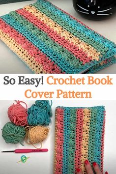 the crochet book cover pattern is easy to make and looks great for beginners